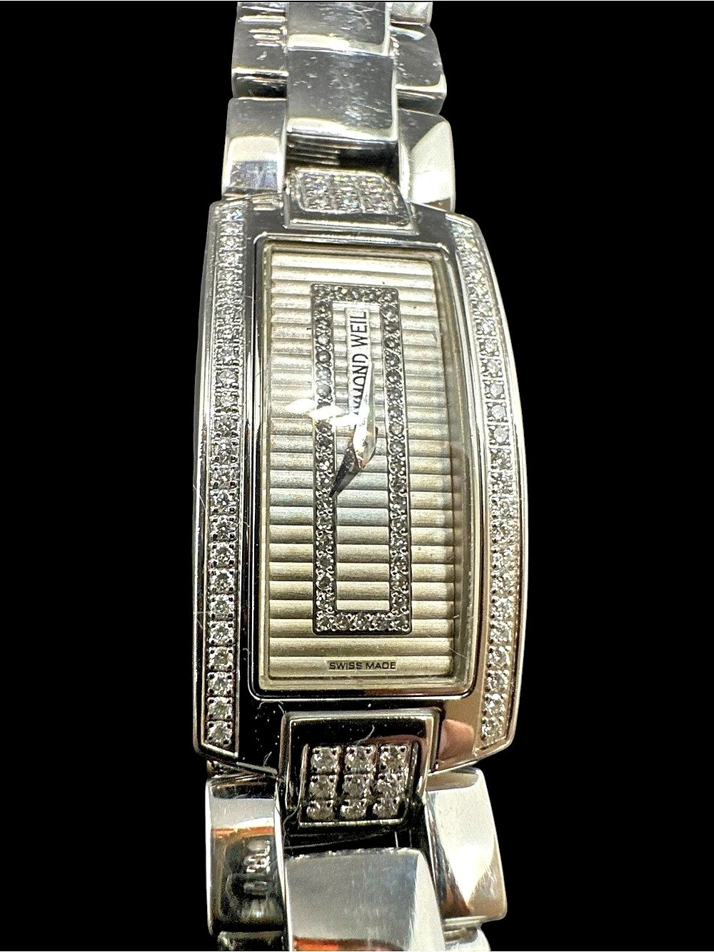 Raymond Weil Tango Rectangular Diamond Watch Silver